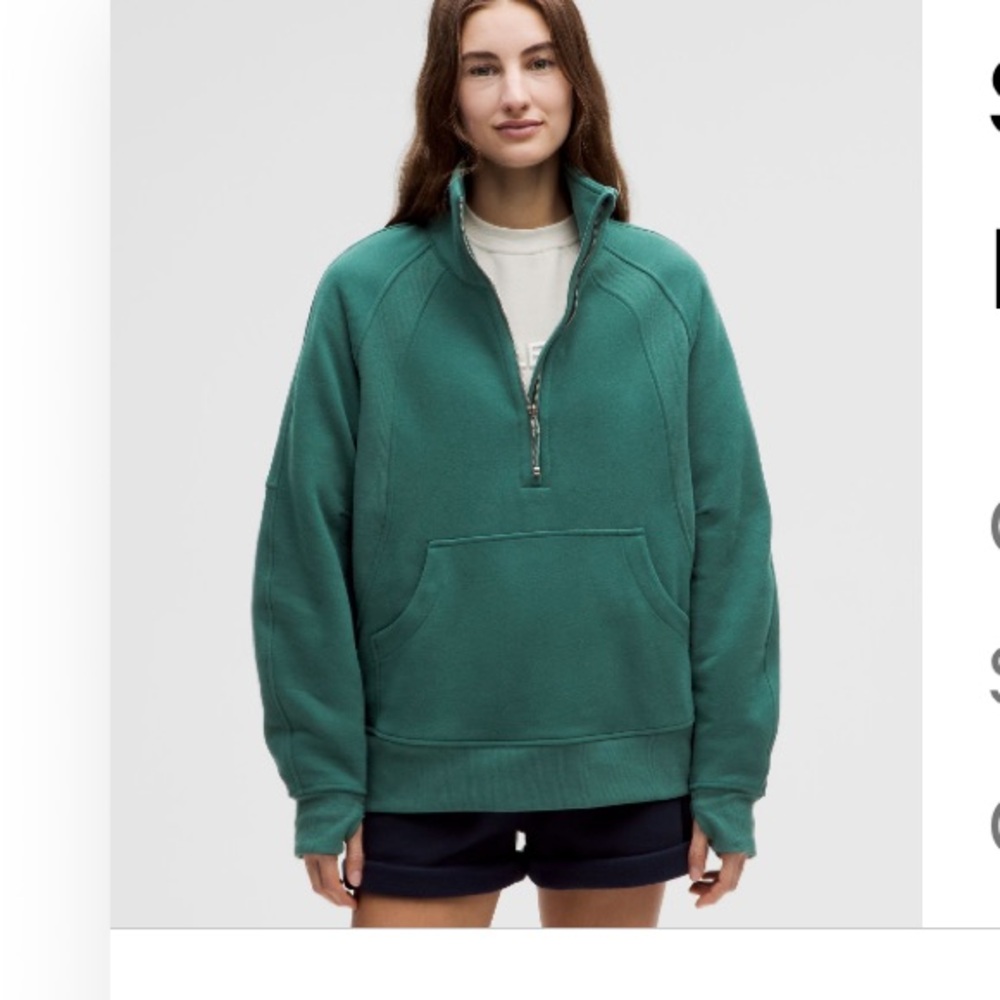 Scuba Oversized
Funnel-Neck Half Zip storm teal